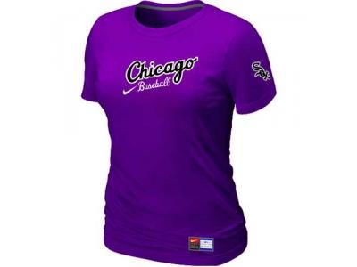 Women Chicago White Sox NEW Purple Away Practice T-Shirt