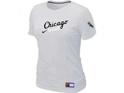 Women Chicago White Sox NEW White Away Practice T-Shirt