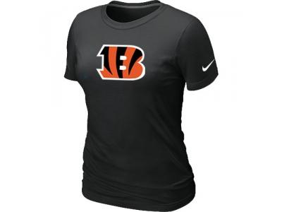 Women Cincinnati Bengals Black Logo T-Shirt