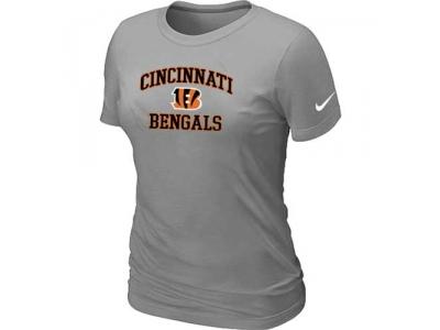 Women Cincinnati Bengals Heart & Sou L.Greyl T-Shirt
