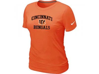 Women Cincinnati Bengals Heart & Sou Orangel T-Shirt