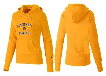 Women Cincinnati Bengals Logo Pullover Hoodie-- (14)