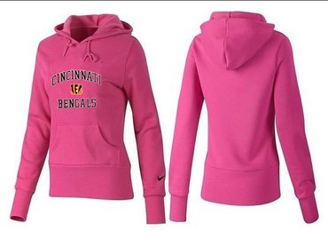 Women Cincinnati Bengals Logo Pullover Hoodie-- (17)