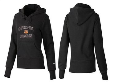 Women Cincinnati Bengals Logo Pullover Hoodie-- (18)
