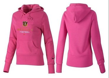 Women Cincinnati Bengals Logo Pullover Hoodie-- (34)