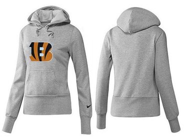 Women Cincinnati Bengals Logo Pullover Hoodie-- (5)