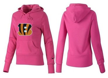 Women Cincinnati Bengals Logo Pullover Hoodie-- (7)