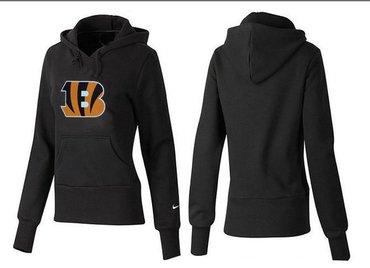Women Cincinnati Bengals Logo Pullover Hoodie-- (8)
