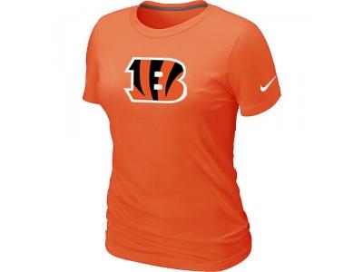 Women Cincinnati Bengals Orange Logo T-Shirt