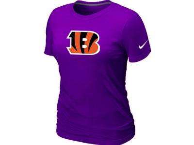 Women Cincinnati Bengals Purple Logo T-Shirt
