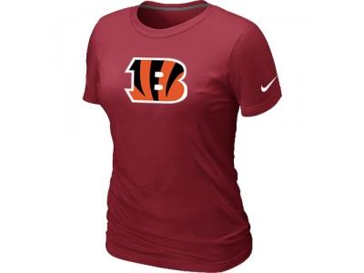 Women Cincinnati Bengals Red Logo T-Shirt