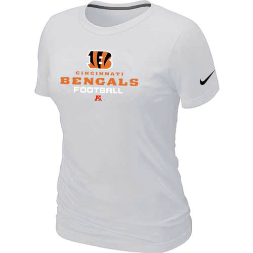 Women Cincinnati Bengals White T-Shirt