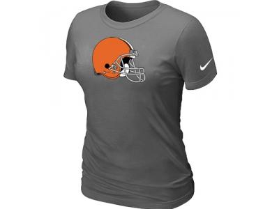 Women Cleveland Browns D.Grey Logo T-Shirt