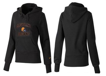 Women Cleveland Browns Logo Pullover Hoodie-- (12)