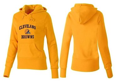 Women Cleveland Browns Logo Pullover Hoodie-- (15)