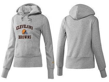 Women Cleveland Browns Logo Pullover Hoodie-- (16)