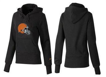 Women Cleveland Browns Logo Pullover Hoodie-- (2)