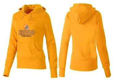 Women Cleveland Browns Logo Pullover Hoodie-- (30)