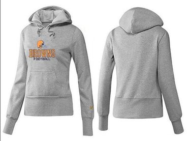 Women Cleveland Browns Logo Pullover Hoodie-- (32)