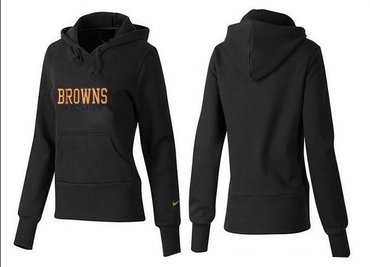 Women Cleveland Browns Logo Pullover Hoodie-- (42)