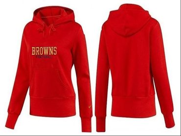 Women Cleveland Browns Logo Pullover Hoodie-- (43)