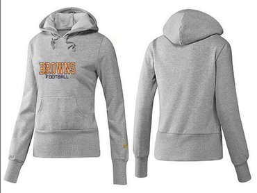 Women Cleveland Browns Logo Pullover Hoodie-- (46)