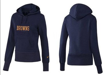 Women Cleveland Browns Logo Pullover Hoodie-- (49)