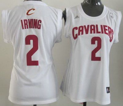 Women Cleveland Cavaliers #2 Kyrie Irving White Swingman NBA Jerseys