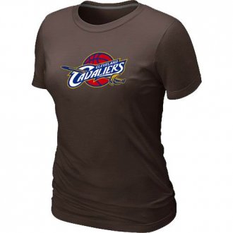 Women Cleveland Cavaliers Big & Tall Primary Logo Brown T-Shirt