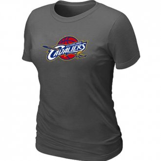 Women Cleveland Cavaliers Big & Tall Primary Logo D.Gray T-Shirt