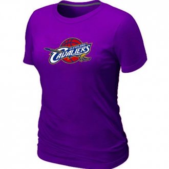 Women Cleveland Cavaliers Big & Tall Primary Logo Purple T-Shirt