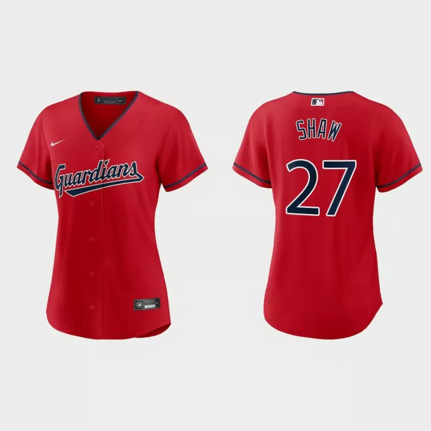 Women Cleveland Guardians Bryan Shaw Red Replica Jersey