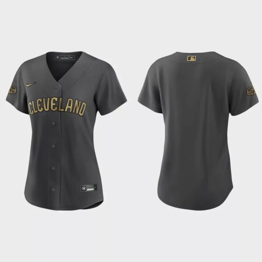 Women Cleveland Guardians Charcoal 2022 MLB All-Star Game Replica Jersey
