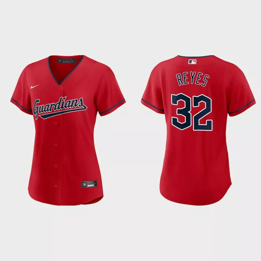 Women Cleveland Guardians Franmil Reyes Red Replica Jersey