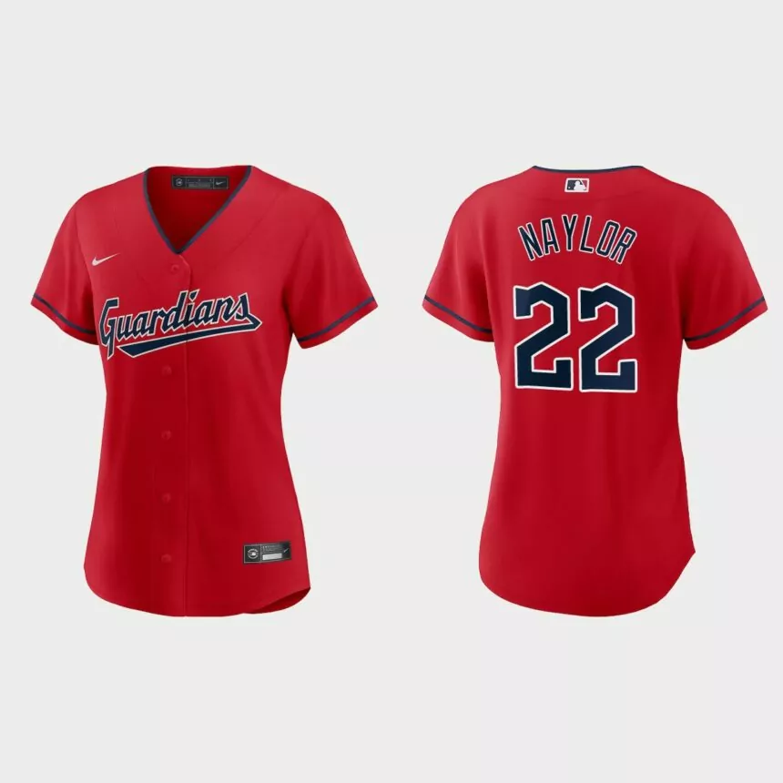 Women Cleveland Guardians Josh Naylor Red Replica Jersey