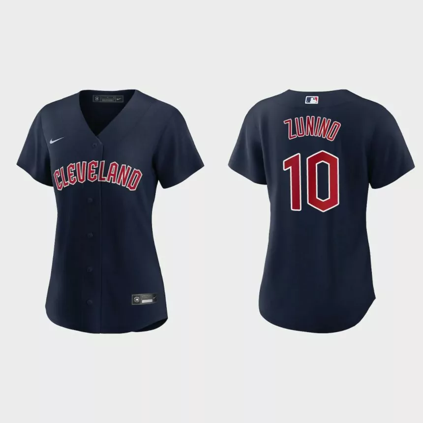 Women Cleveland Guardians Mike Zunino Navy Replica Jersey