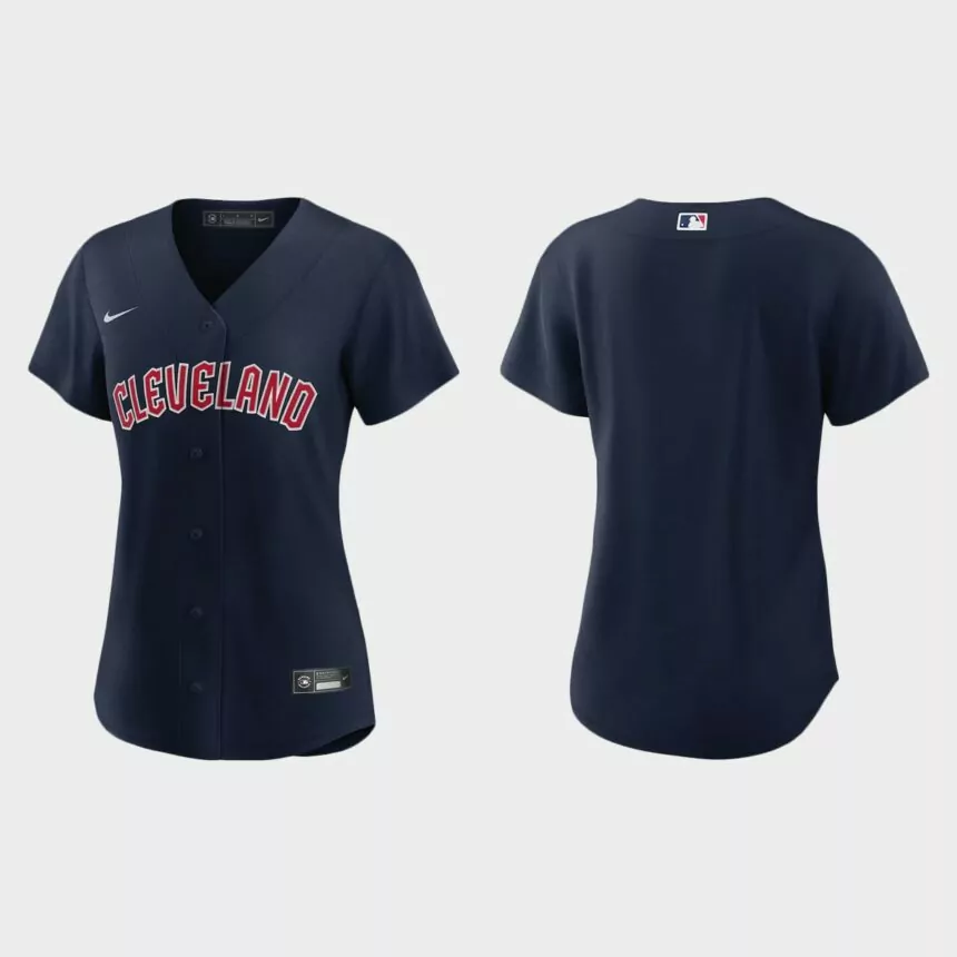 Women Cleveland Guardians Navy Replica Alternate Jersey