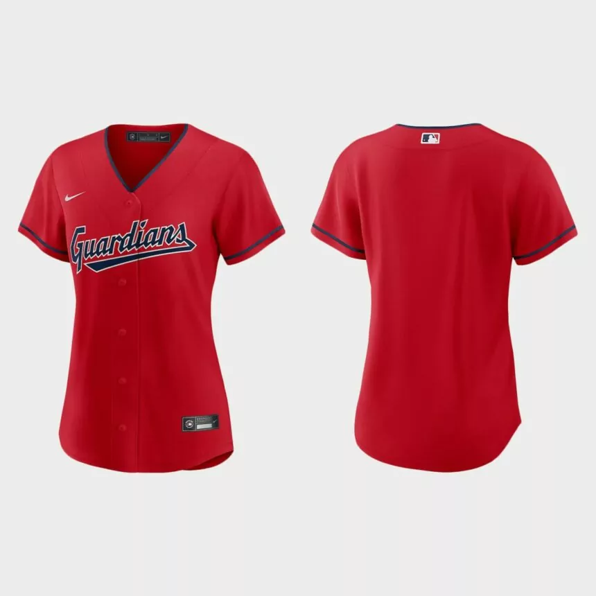 Women Cleveland Guardians Red Replica Alternate Jersey