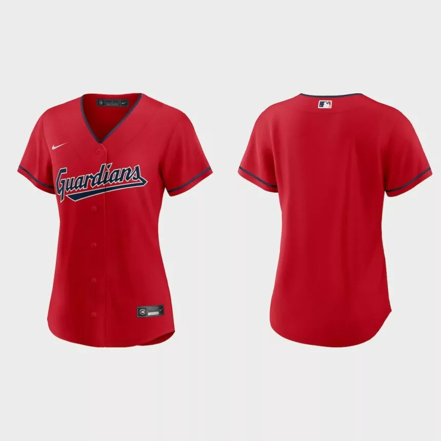 Women Cleveland Guardians Red Replica Jersey