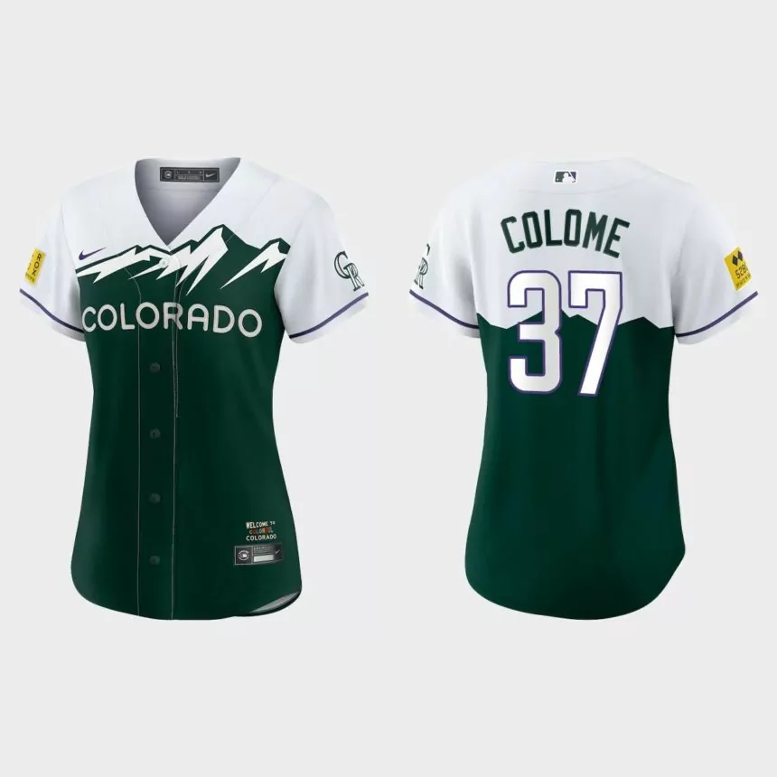 Women Colorado Rockies Alex Colome Green 2022 City Connect Replica Jersey