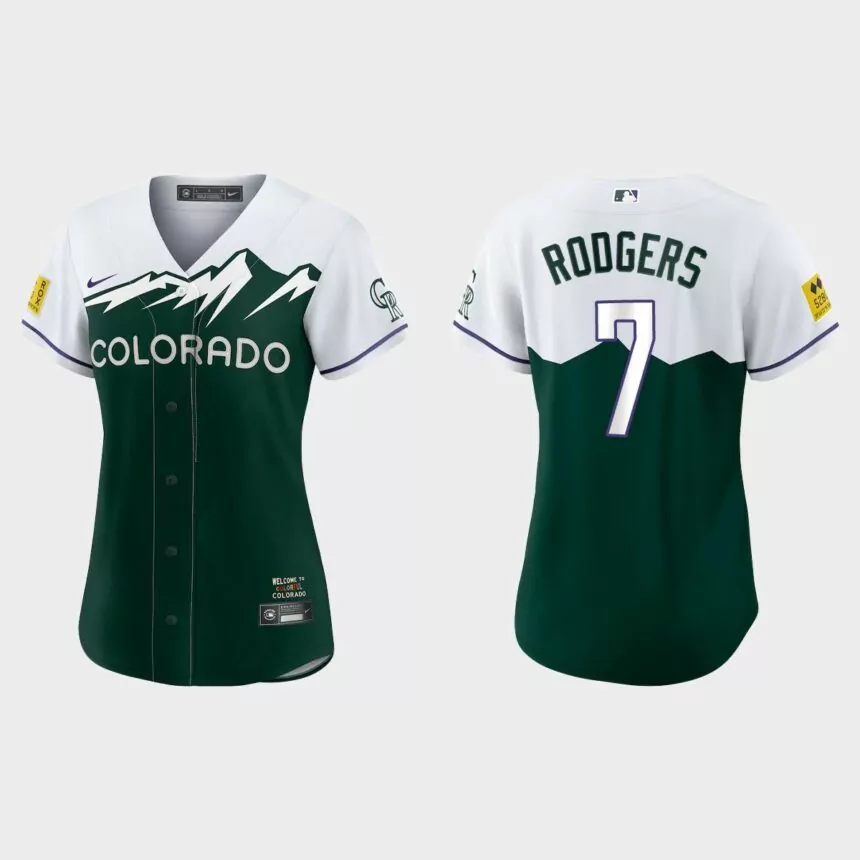 Women Colorado Rockies Brendan Rodgers Green 2022 City Connect Replica Jersey