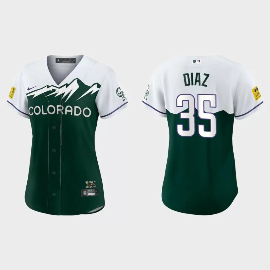 Women Colorado Rockies Elias Diaz Green 2022 City Connect Replica Jersey