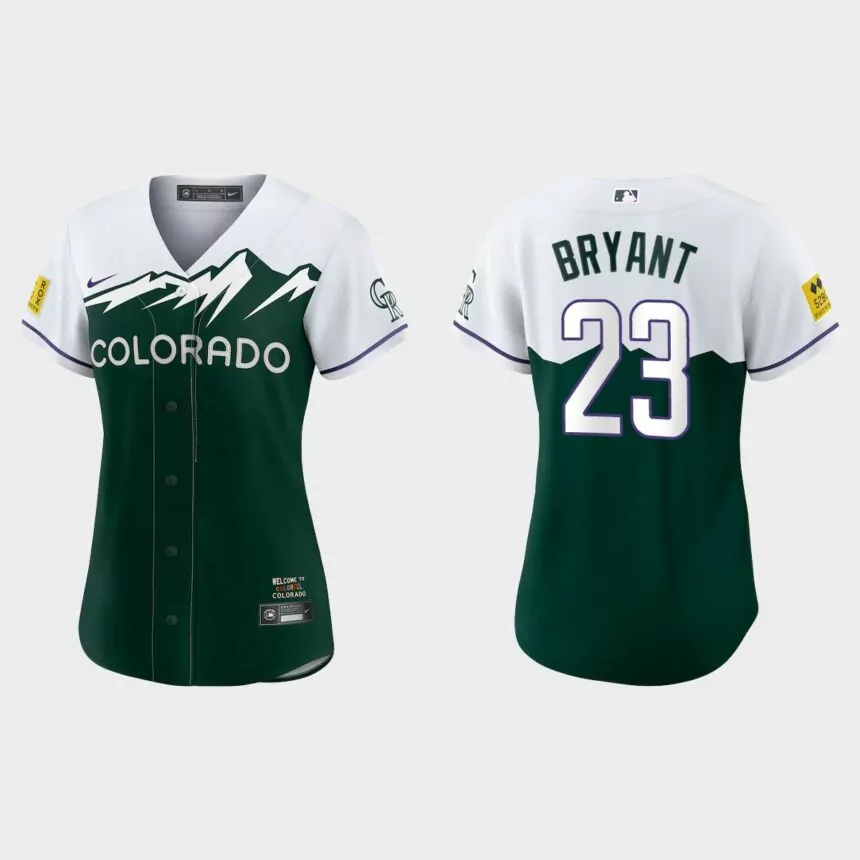 Women Colorado Rockies Kris Bryant Green 2022 City Connect Replica Jersey