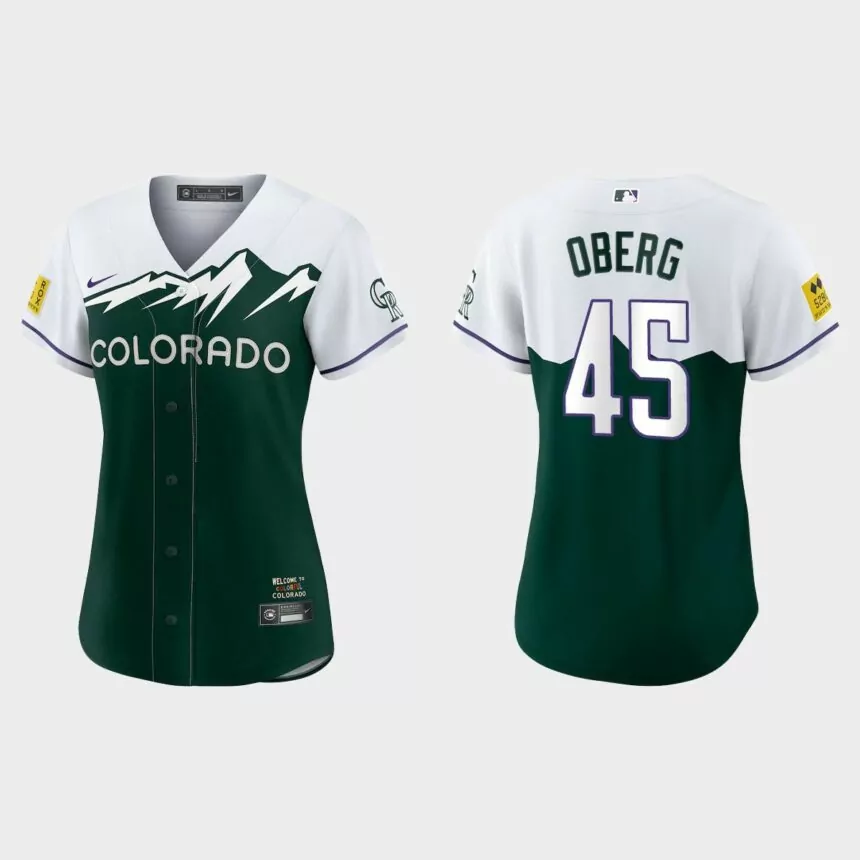 Women Colorado Rockies Scott Oberg Green 2022 City Connect Replica Jersey