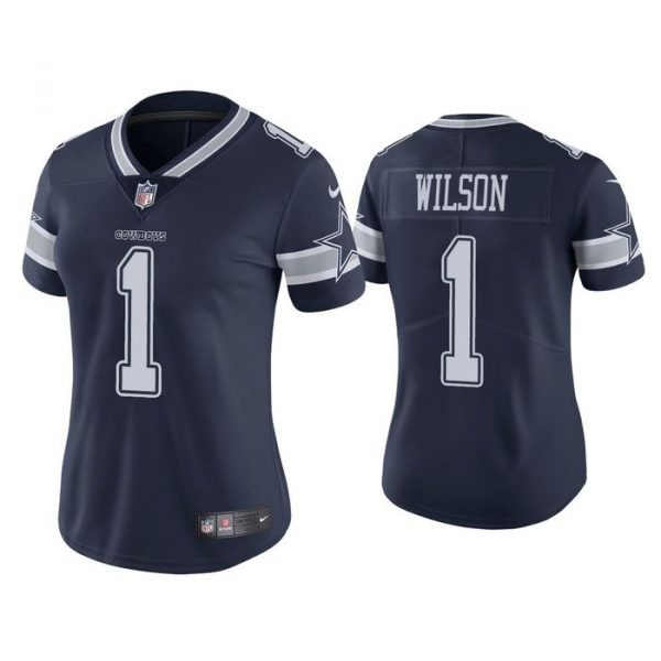 Women Dallas Cowboys #1 Cedrick Wilson Navy Jersey