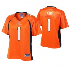 Women Denver Broncos #1 Marquette King Orange Pro Line Player Jersey