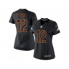 Women Denver Broncos #12 Paxton Lynch Black Impact Limited Jersey