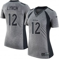 Women Denver Broncos #12 Paxton Lynch Gray Gridiron Limited Jersey