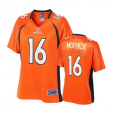 Women Denver Broncos #16 Isaiah McKenzie Orange Player Pro Line Jersey