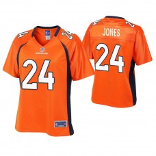 Women Denver Broncos #24 Adam Jones Orange Player Pro Line Jersey